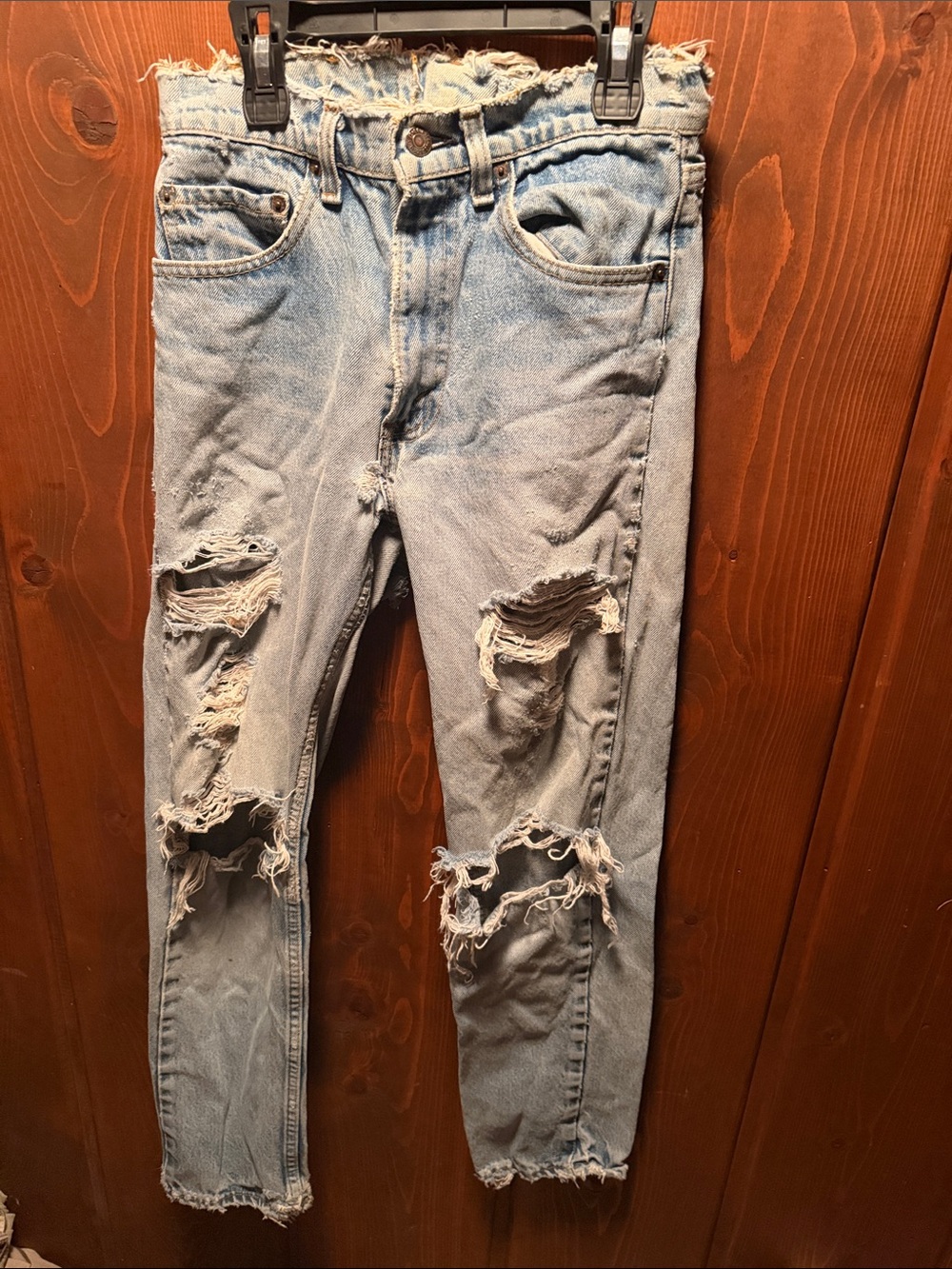 Levi's Light Blue Ripped Skinny Jeans